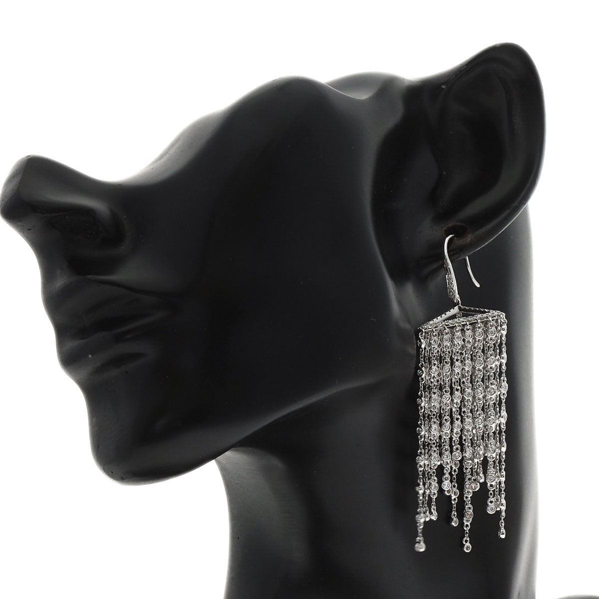SELECT JEWELRY セレクトジュエリー ダイヤモンド ピアス K18WG レディース 中古