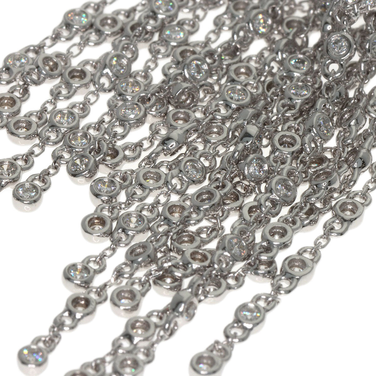 SELECT JEWELRY セレクトジュエリー ダイヤモンド ピアス K18WG レディース 中古