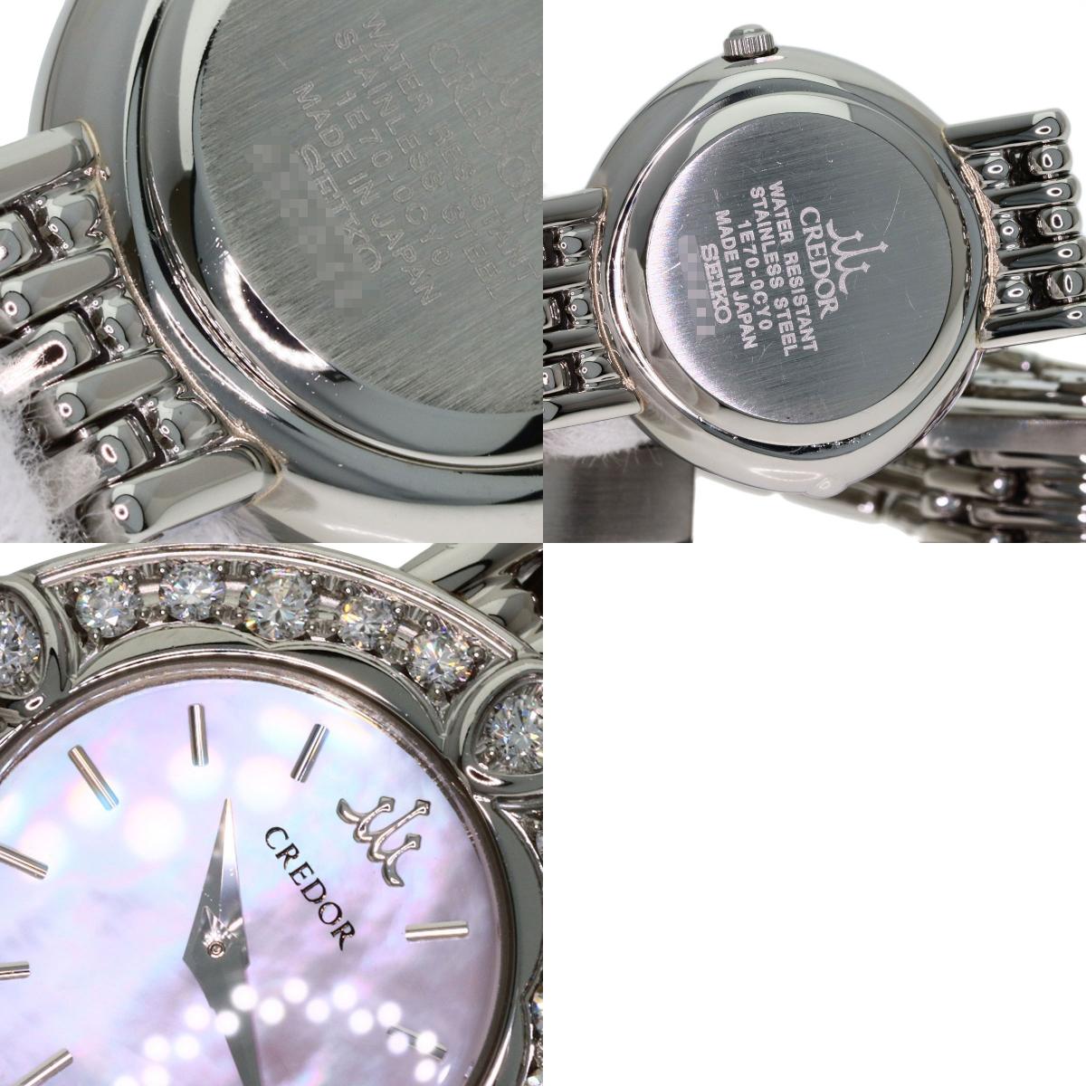 セイコー 1E70-0CY0 クレドール シグノ ベゼル ダイヤモンド 腕時計 中古 商品画像20