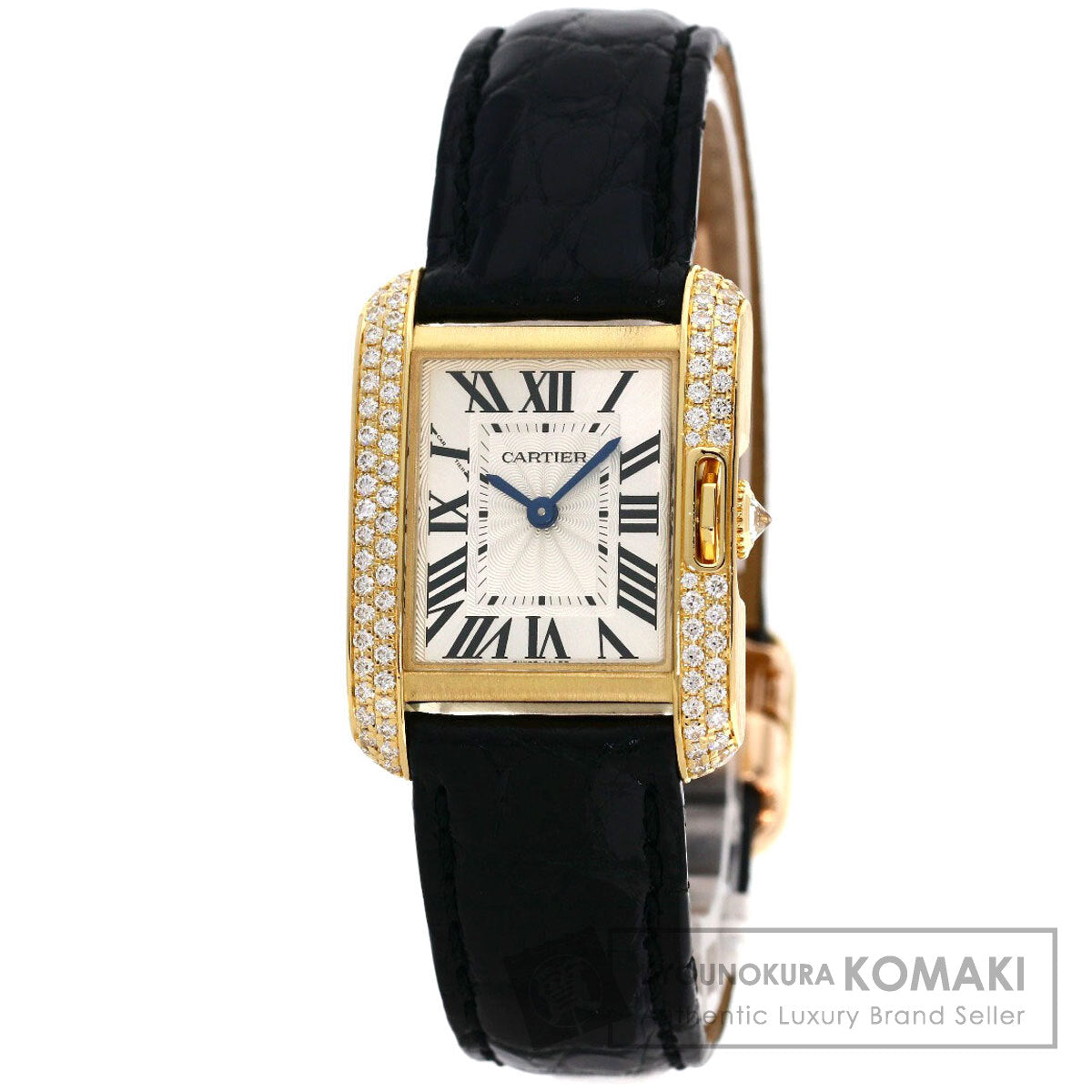 CARTIER カルティエ WT100014 タンクアングレーズ SM 腕時計 K18YG レディース 中古