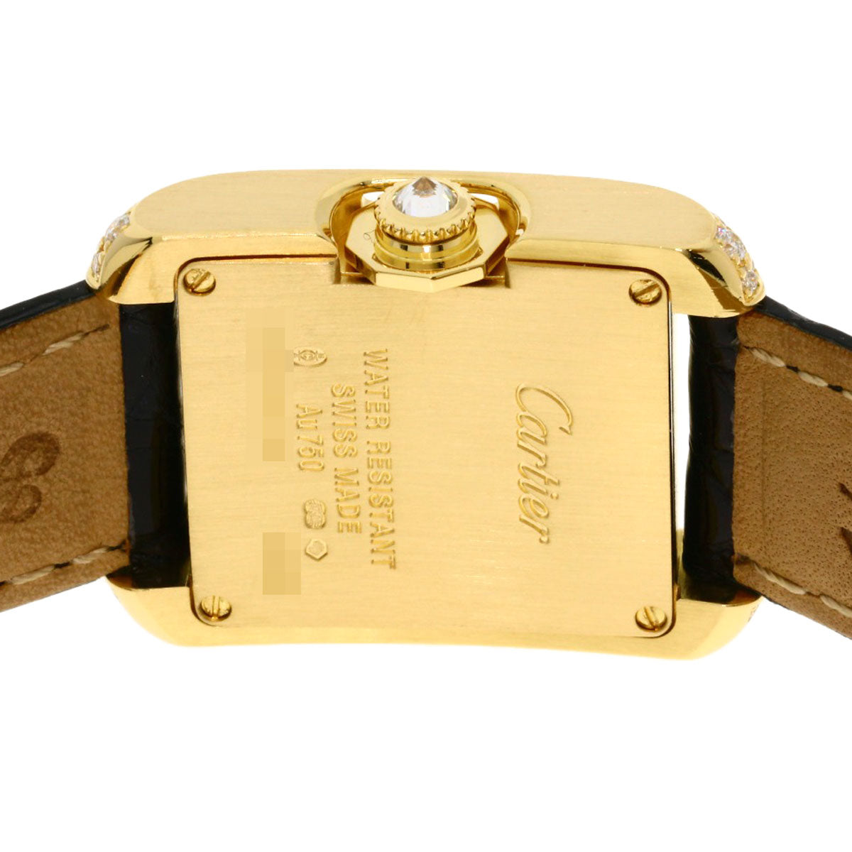 CARTIER カルティエ WT100014 タンクアングレーズ SM 腕時計 K18YG レディース 中古