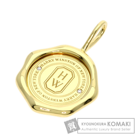 ハリーウィンストン ロゴ シールド 2P ダイヤモンド ペンダントトップ 中古 商品画像1