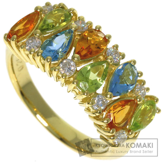 セレクトジュエリー シトリン ペリドット ブルートパーズ ダイヤモンド リング・指輪 中古 商品画像1