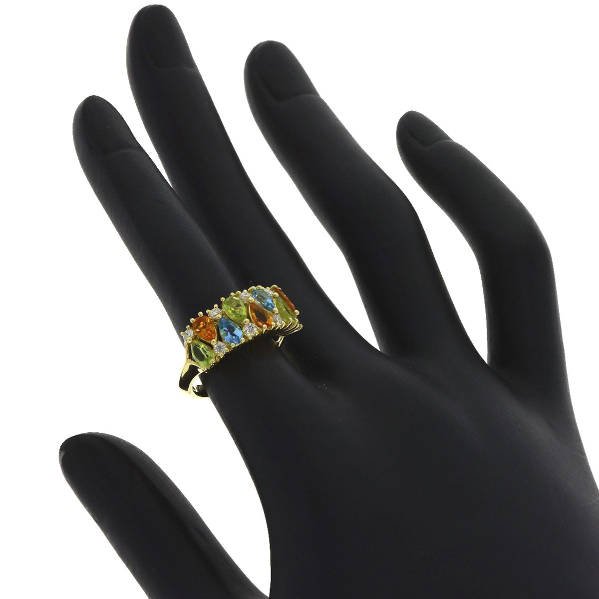 セレクトジュエリー シトリン ペリドット ブルートパーズ ダイヤモンド リング・指輪 中古 商品画像8