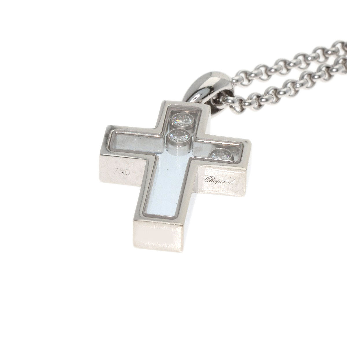 ショパール ハッピーダイヤモンド クロス ネックレス 中古 商品画像5