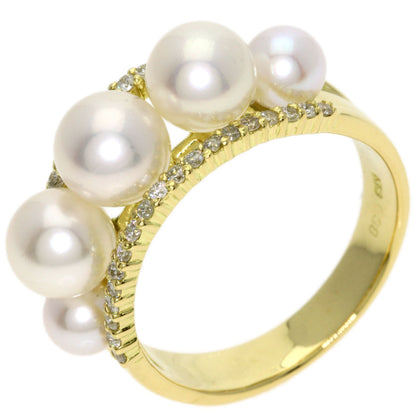 SELECT JEWELRY セレクトジュエリー パール 真珠 ダイヤモンド リング・指輪 K18YG レディース 中古