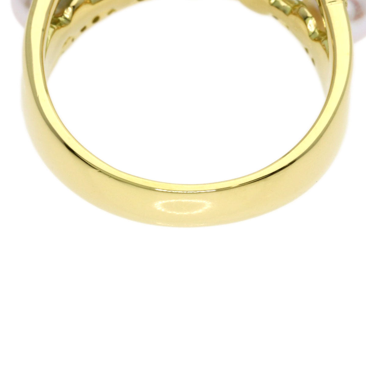 SELECT JEWELRY セレクトジュエリー パール 真珠 ダイヤモンド リング・指輪 K18YG レディース 中古