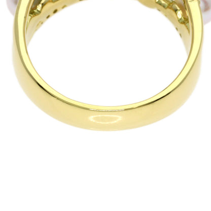 SELECT JEWELRY セレクトジュエリー パール 真珠 ダイヤモンド リング・指輪 K18YG レディース 中古