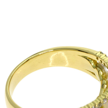 SELECT JEWELRY セレクトジュエリー パール 真珠 ダイヤモンド リング・指輪 K18YG レディース 中古