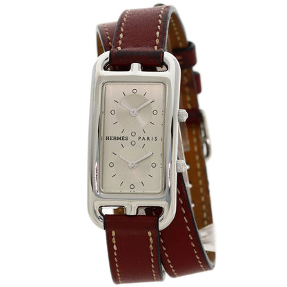 HERMES エルメス CC3.210 ケープコッド ドゥゾーン ドゥブルトゥール 腕時計 SS レディース 中古