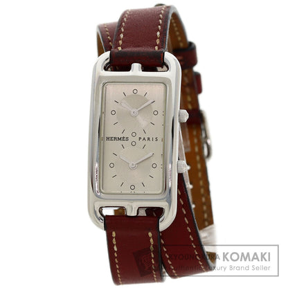 HERMES エルメス CC3.210 ケープコッド ドゥゾーン ドゥブルトゥール 腕時計 SS レディース 中古