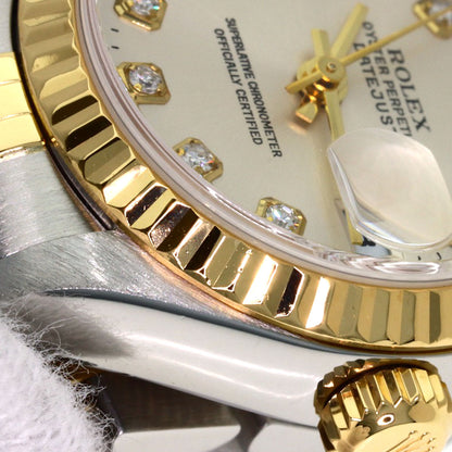 ROLEX ロレックス 79173G デイトジャスト 10P ダイヤモンド 腕時計 SS レディース 中古