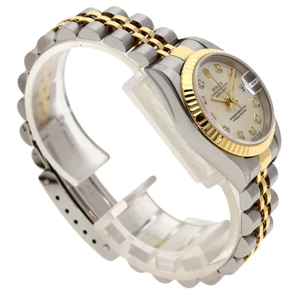 ROLEX ロレックス 79173G デイトジャスト 10P ダイヤモンド 腕時計 SS レディース 中古