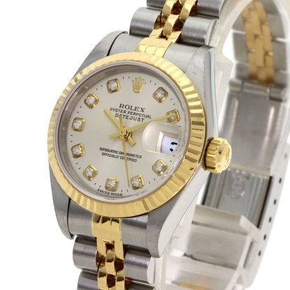 ROLEX ロレックス 79173G デイトジャスト 10P ダイヤモンド 腕時計 SS レディース 中古