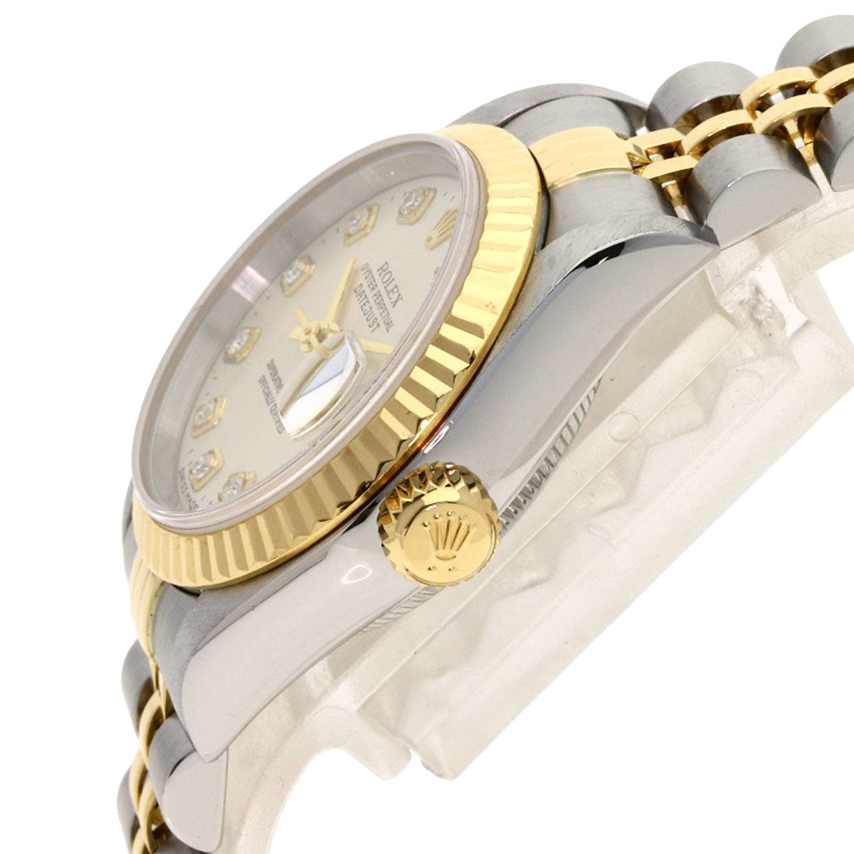 ROLEX ロレックス 79173G デイトジャスト 10P ダイヤモンド 腕時計 SS レディース 中古