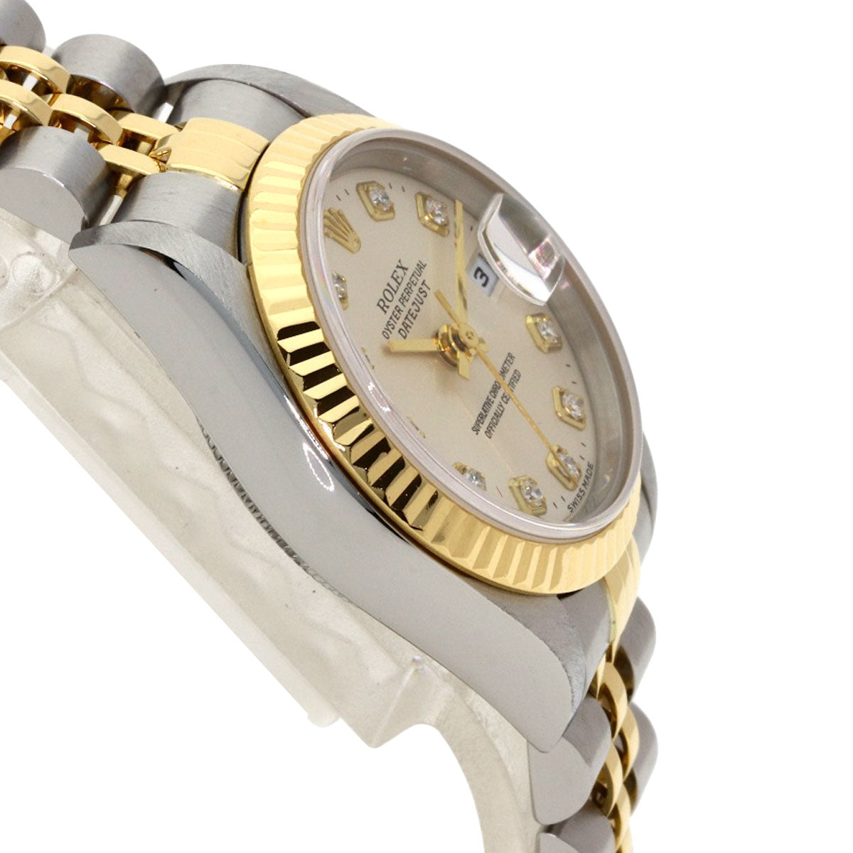 ROLEX ロレックス 79173G デイトジャスト 10P ダイヤモンド 腕時計 SS レディース 中古
