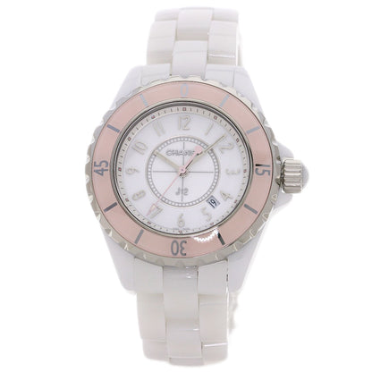 CHANEL シャネル H4467 J12 2015年世界限定1200本 ソフトピンク 腕時計 セラミック レディース 中古