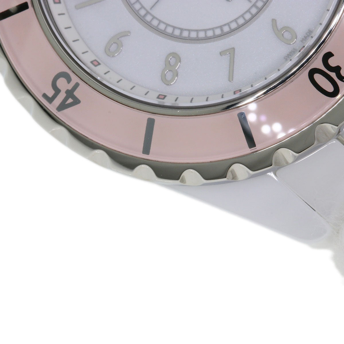 CHANEL シャネル H4467 J12 2015年世界限定1200本 ソフトピンク 腕時計 セラミック レディース 中古