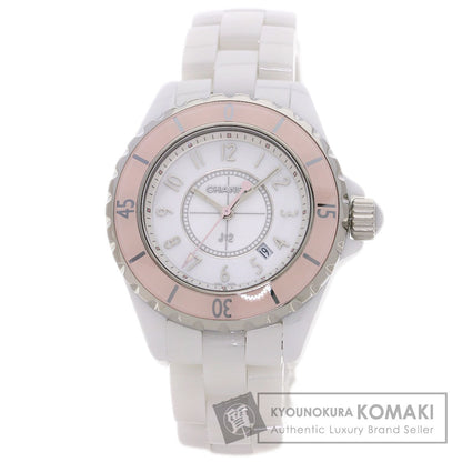 CHANEL シャネル H4467 J12 2015年世界限定1200本 ソフトピンク 腕時計 セラミック レディース 中古