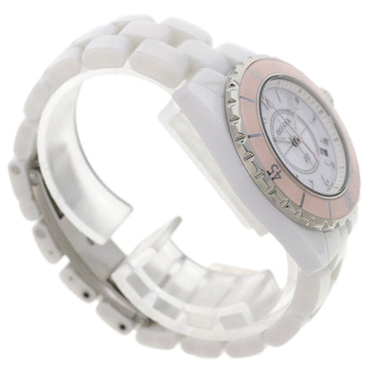 CHANEL シャネル H4467 J12 2015年世界限定1200本 ソフトピンク 腕時計 セラミック レディース 中古