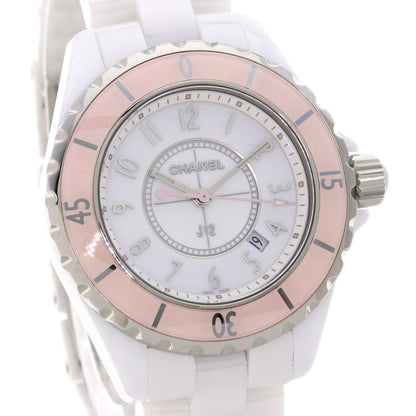 CHANEL シャネル H4467 J12 2015年世界限定1200本 ソフトピンク 腕時計 セラミック レディース 中古