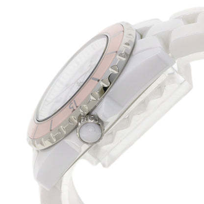 CHANEL シャネル H4467 J12 2015年世界限定1200本 ソフトピンク 腕時計 セラミック レディース 中古