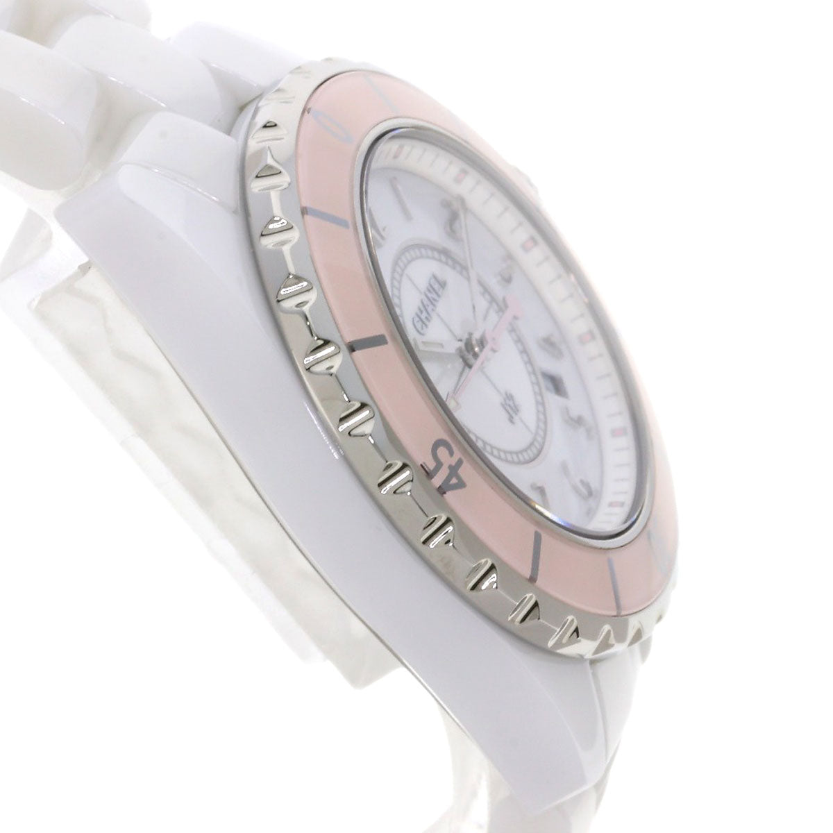 CHANEL シャネル H4467 J12 2015年世界限定1200本 ソフトピンク 腕時計 セラミック レディース 中古