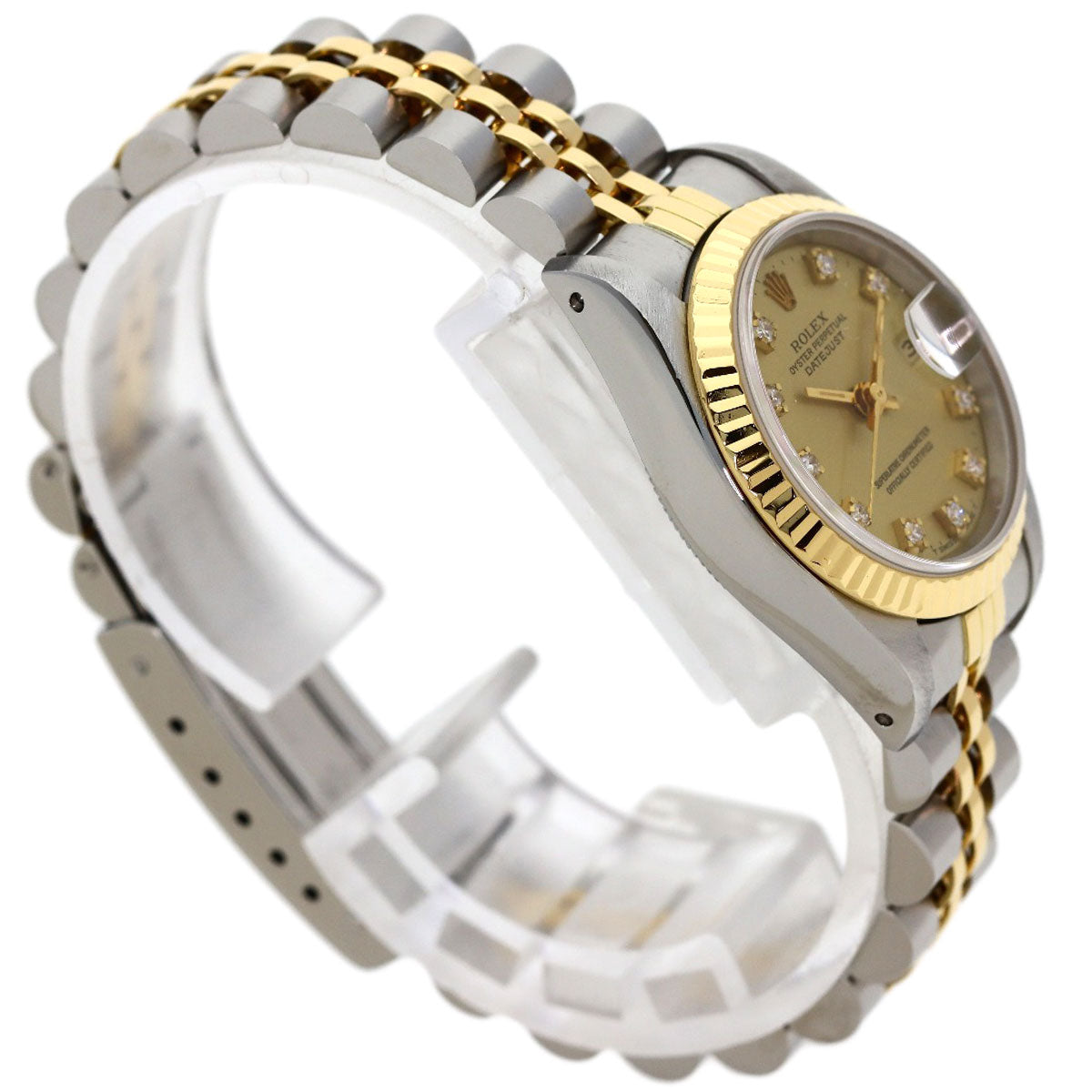 ROLEX ロレックス/DATE JUST 10P ダイヤ/コンピューター文字盤/69173G/U88****/ROLEX/ABランク/91【中古】 ロレックス デイトジャスト 10P ダイヤモンド 69173G 腕時計 中古 | 京
