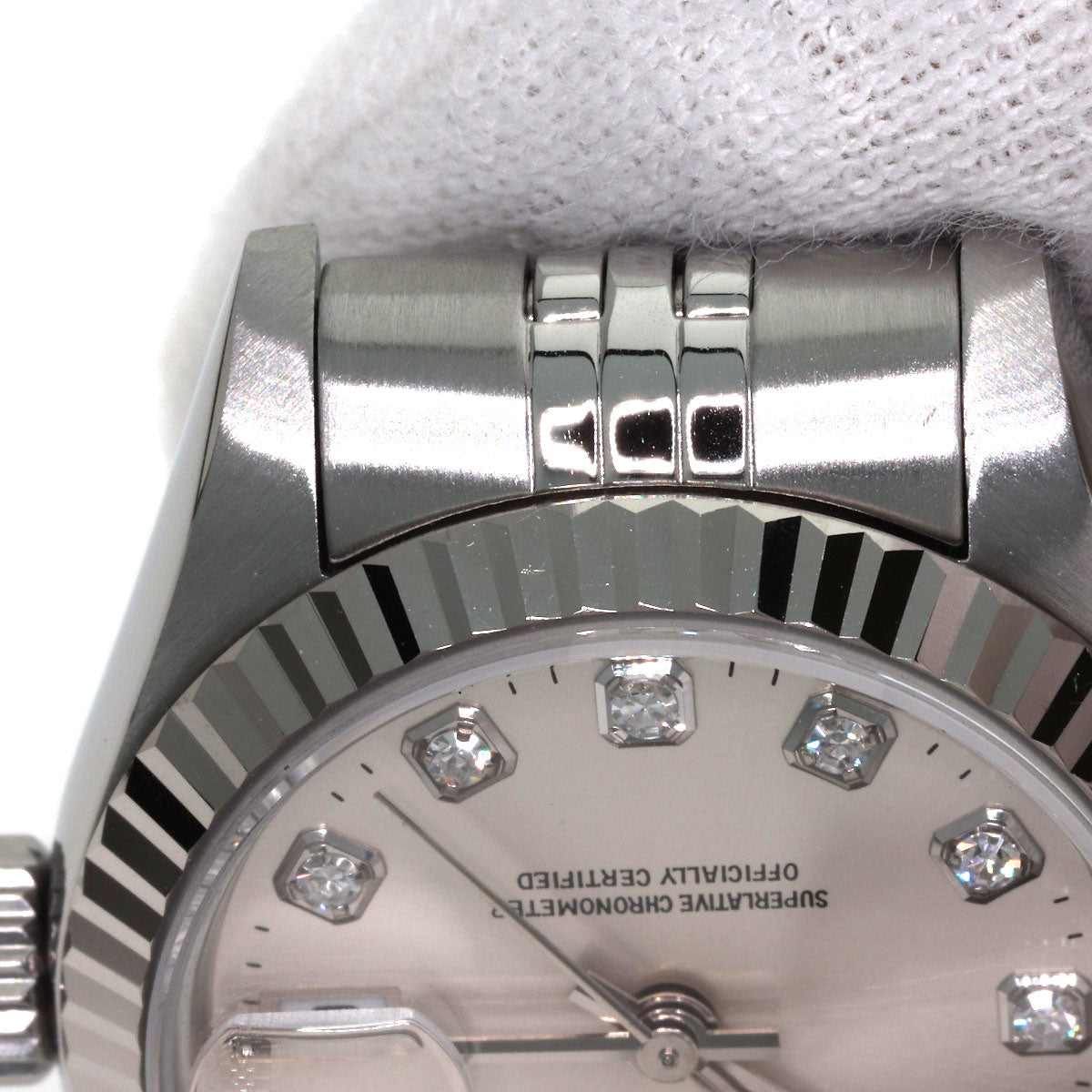 ROLEX ロレックス 69174G デイトジャスト 10P ダイヤモンド 腕時計 SS レディース 中古