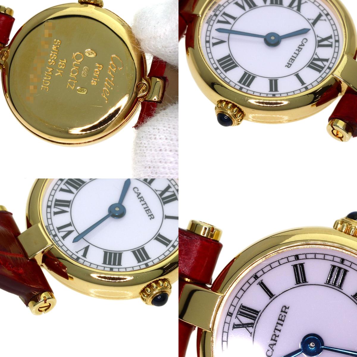CARTIER カルティエ マストヴァンドーム 腕時計 K18YG レディース 中古