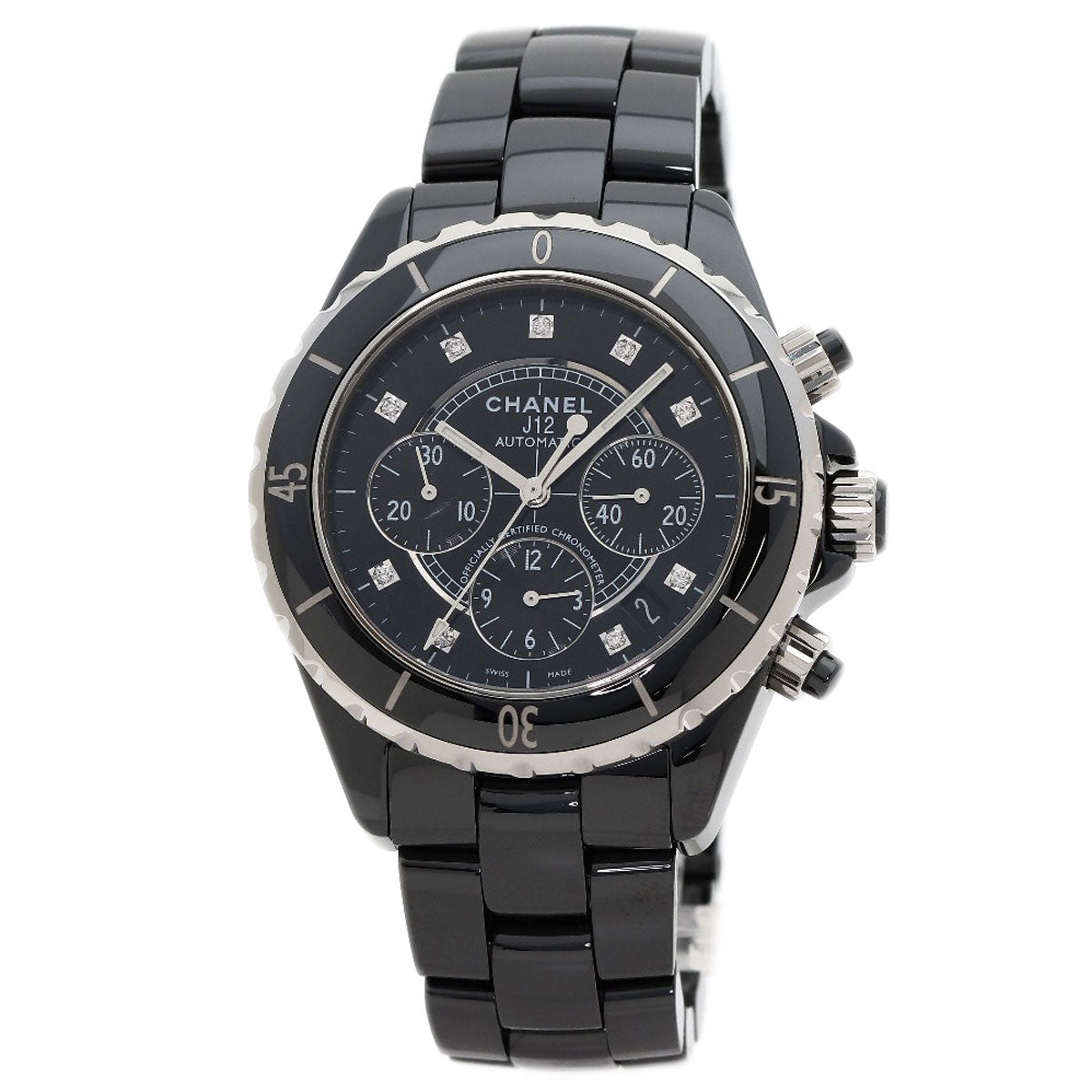 シャネル H2419 J12 クロノグラフ 41mm 9P ダイヤモンド 腕時計 中古 商品画像2