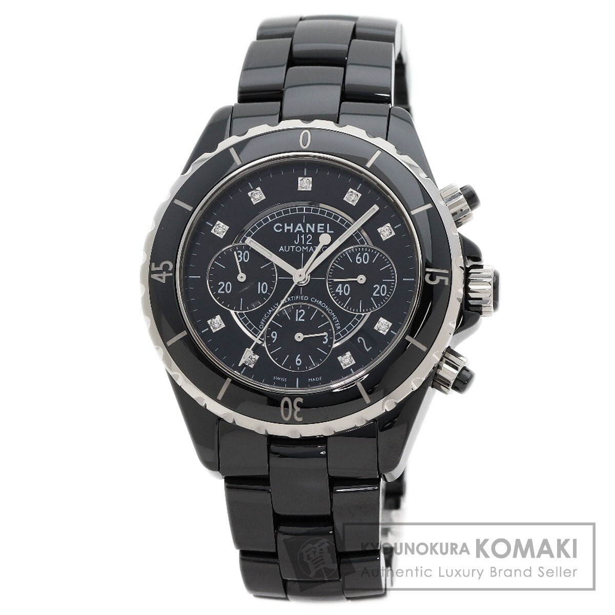 シャネル H2419 J12 クロノグラフ 41mm 9P ダイヤモンド 腕時計 中古 商品画像1