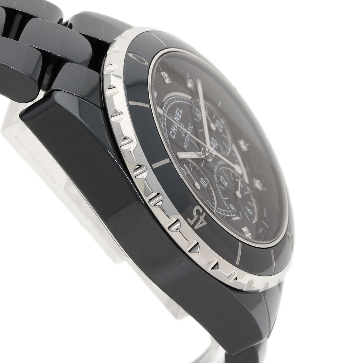 シャネル H2419 J12 クロノグラフ 41mm 9P ダイヤモンド 腕時計 中古 商品画像7