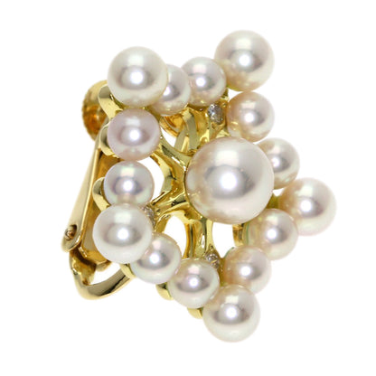 SELECT JEWELRY セレクトジュエリー パール 真珠 ダイヤモンド イヤリング K18YG レディース 中古