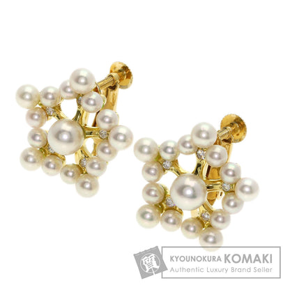 SELECT JEWELRY セレクトジュエリー パール 真珠 ダイヤモンド イヤリング K18YG レディース 中古