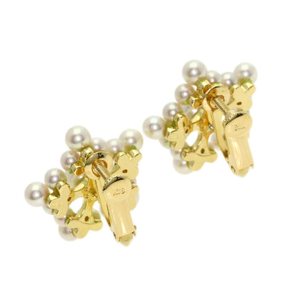 SELECT JEWELRY セレクトジュエリー パール 真珠 ダイヤモンド イヤリング K18YG レディース 中古