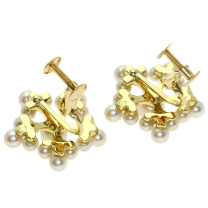 SELECT JEWELRY セレクトジュエリー パール 真珠 ダイヤモンド イヤリング K18YG レディース 中古