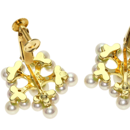 SELECT JEWELRY セレクトジュエリー パール 真珠 ダイヤモンド イヤリング K18YG レディース 中古