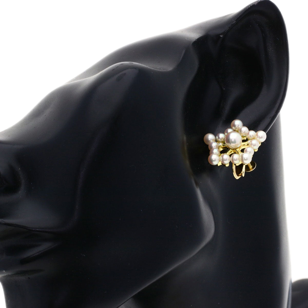 SELECT JEWELRY セレクトジュエリー パール 真珠 ダイヤモンド イヤリング K18YG レディース 中古