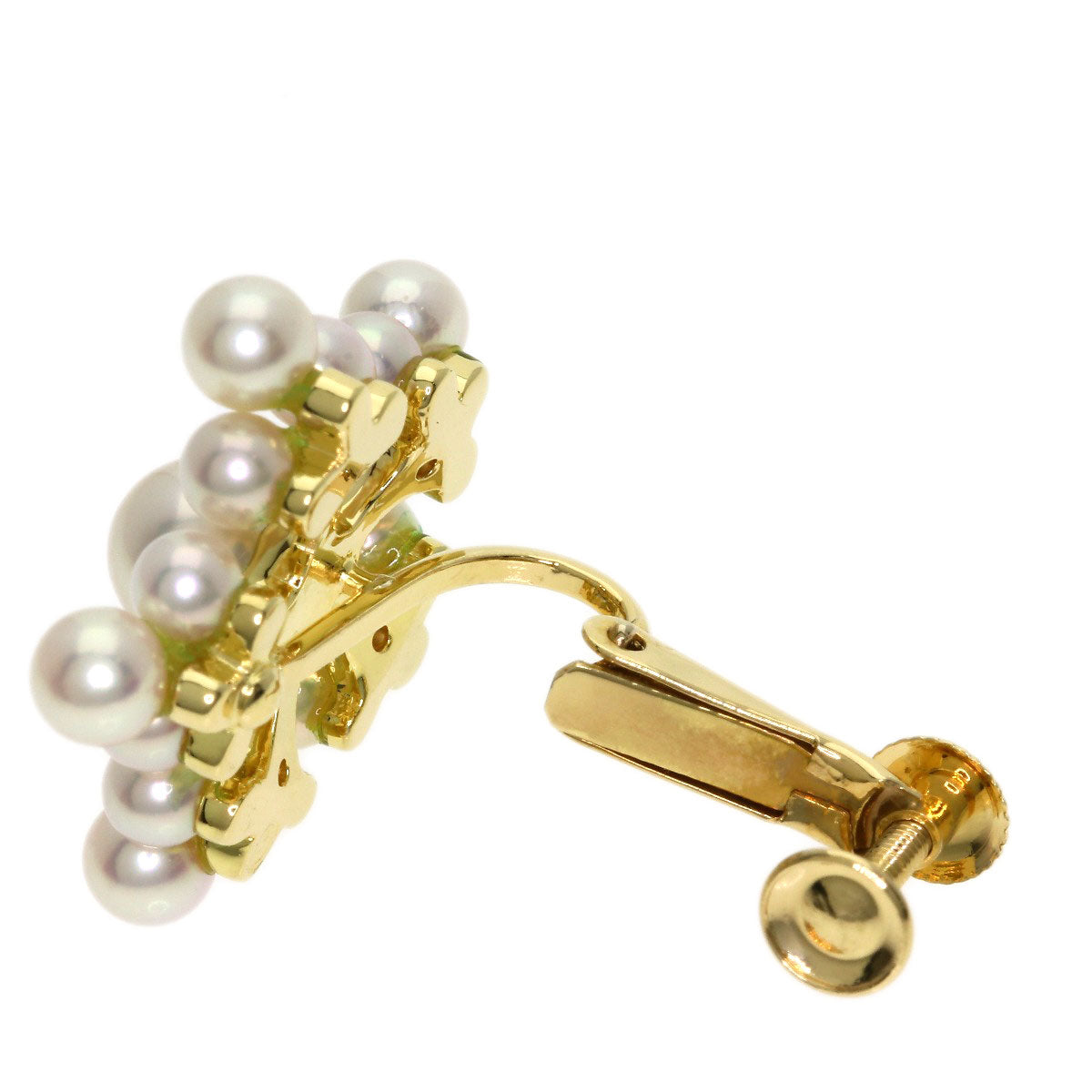 SELECT JEWELRY セレクトジュエリー パール 真珠 ダイヤモンド イヤリング K18YG レディース 中古