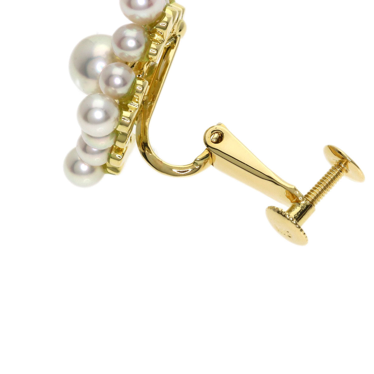 SELECT JEWELRY セレクトジュエリー パール 真珠 ダイヤモンド イヤリング K18YG レディース 中古