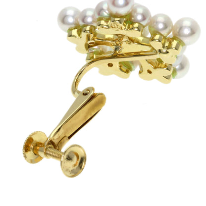 SELECT JEWELRY セレクトジュエリー パール 真珠 ダイヤモンド イヤリング K18YG レディース 中古
