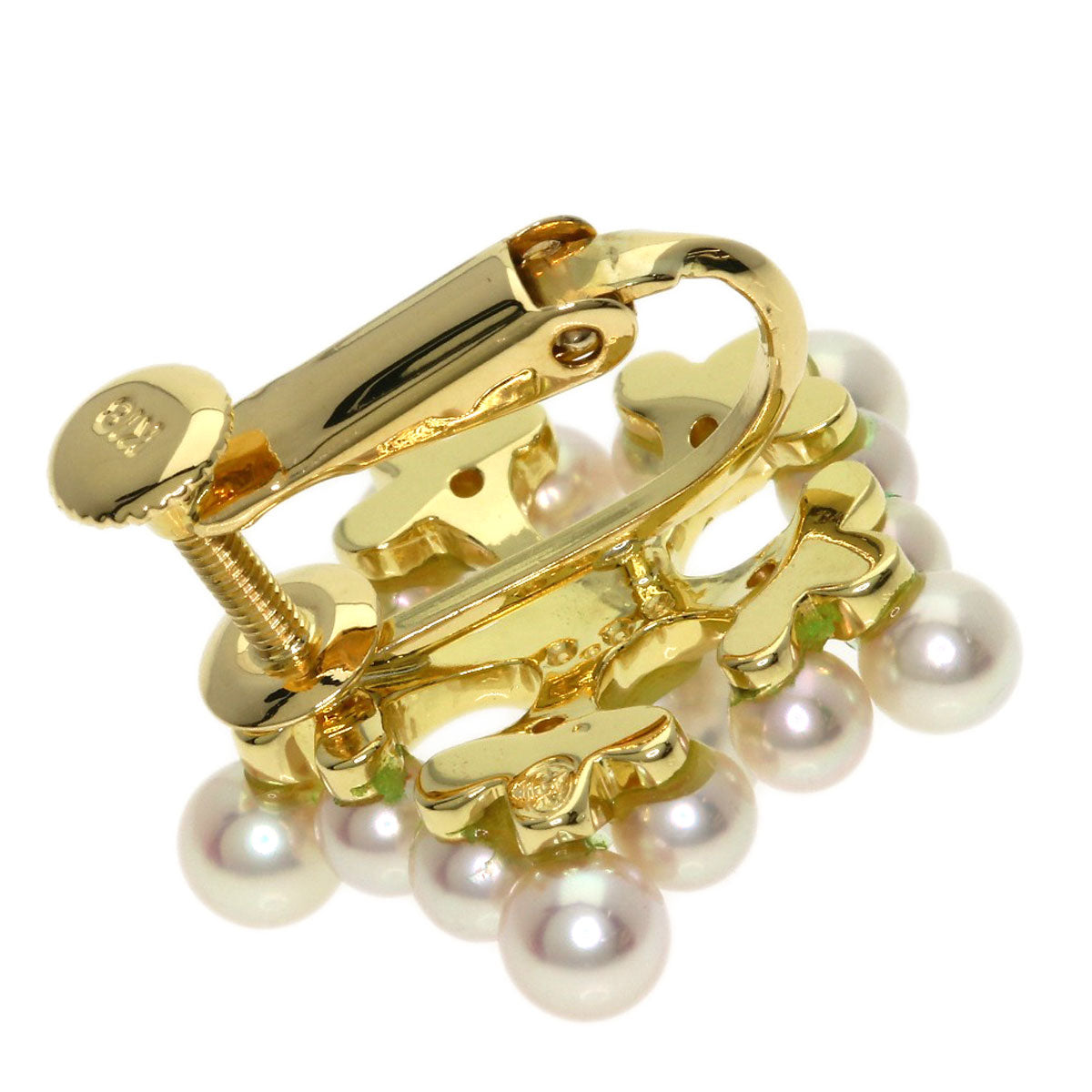 SELECT JEWELRY セレクトジュエリー パール 真珠 ダイヤモンド イヤリング K18YG レディース 中古
