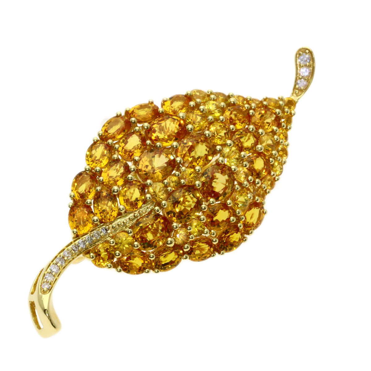 SELECT JEWELRY セレクトジュエリー ダイヤモンド ブローチ K18YG レディース 中古