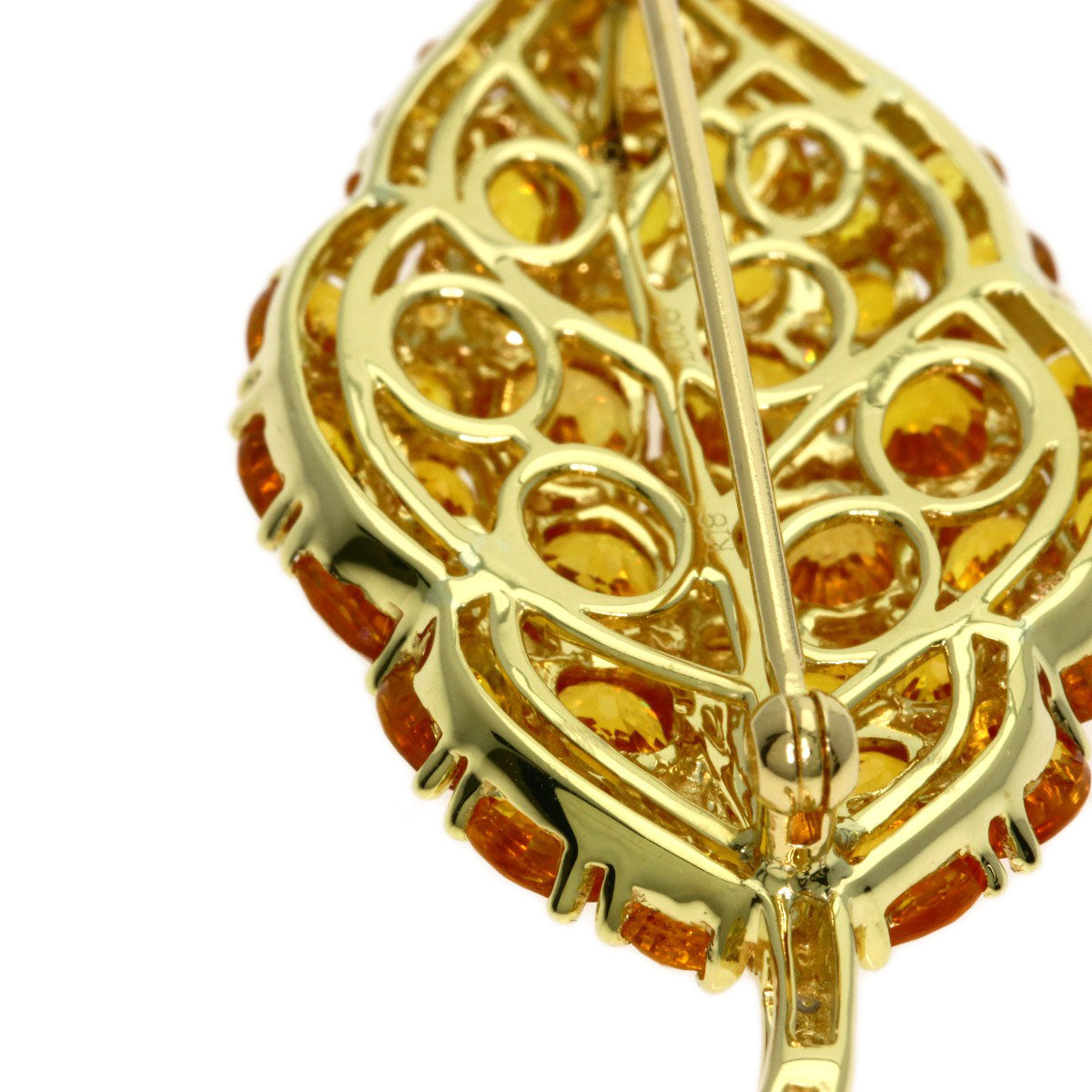 SELECT JEWELRY セレクトジュエリー ダイヤモンド ブローチ K18YG レディース 中古