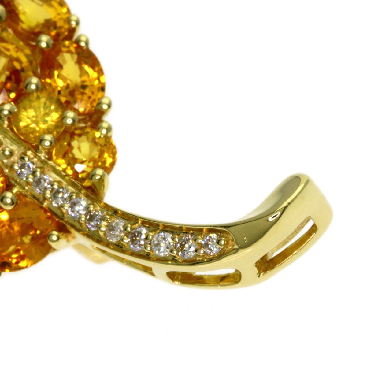 SELECT JEWELRY セレクトジュエリー ダイヤモンド ブローチ K18YG レディース 中古