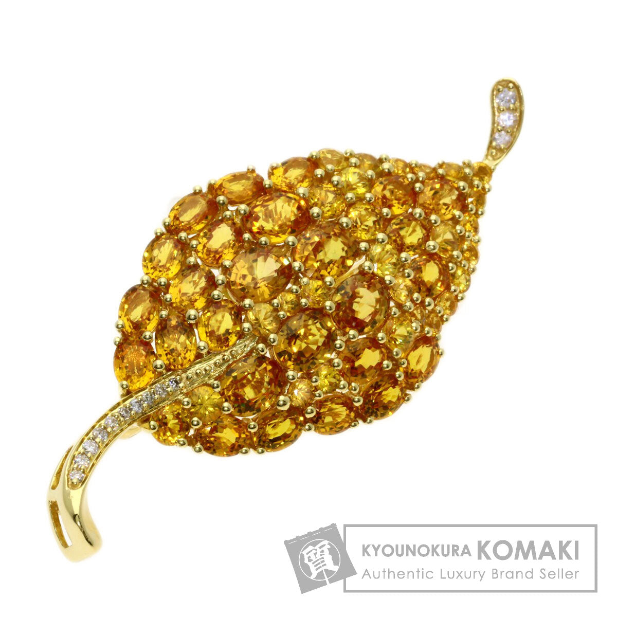 SELECT JEWELRY セレクトジュエリー ダイヤモンド ブローチ K18YG レディース 中古