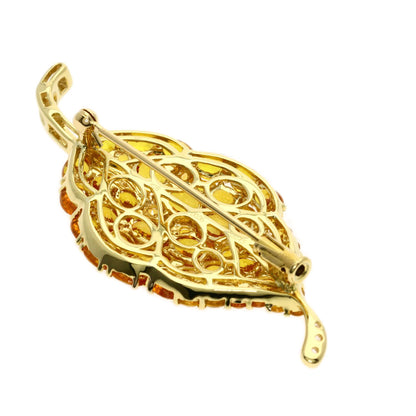 SELECT JEWELRY セレクトジュエリー ダイヤモンド ブローチ K18YG レディース 中古