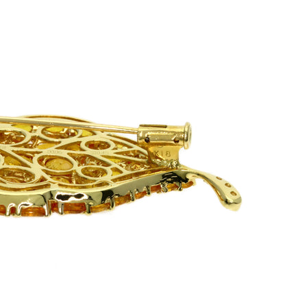 SELECT JEWELRY セレクトジュエリー ダイヤモンド ブローチ K18YG レディース 中古