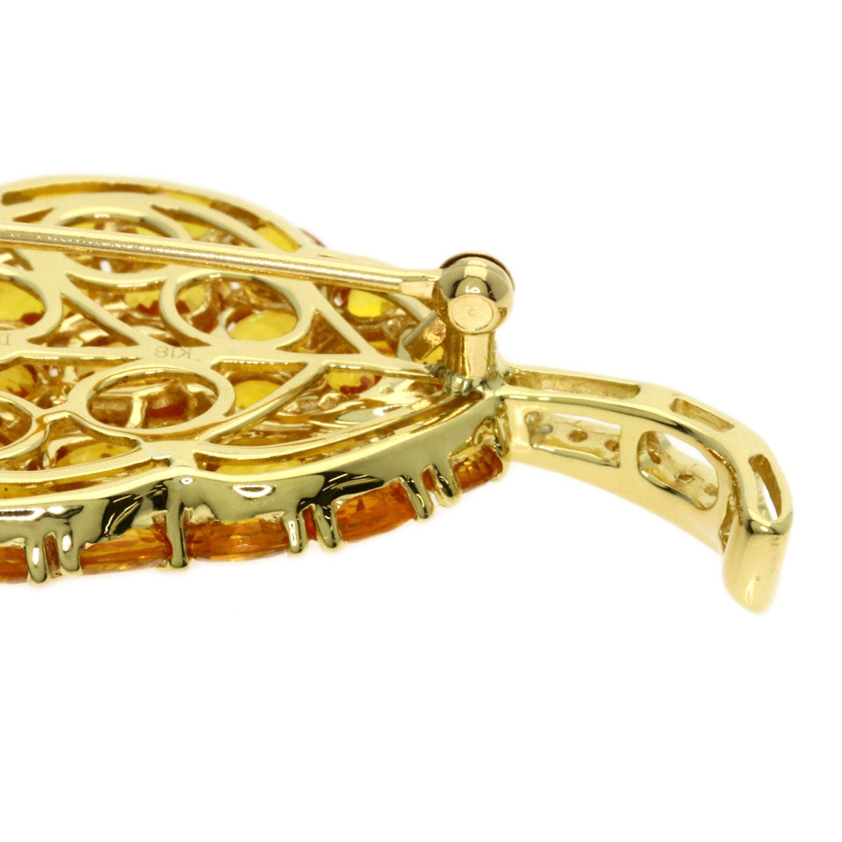 SELECT JEWELRY セレクトジュエリー ダイヤモンド ブローチ K18YG レディース 中古